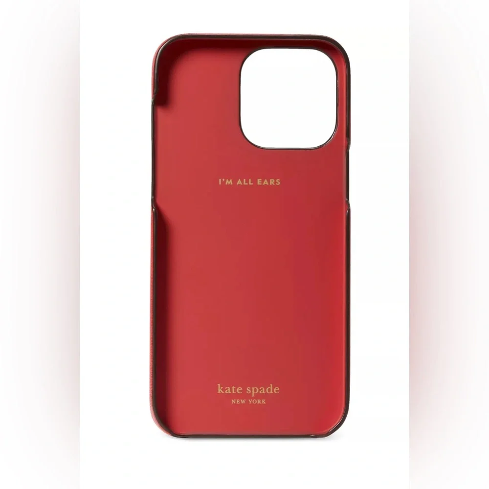 NWT Kate Spade 14 Pro Valentines Day Novelty Red Heart Ring Stand Phone Case